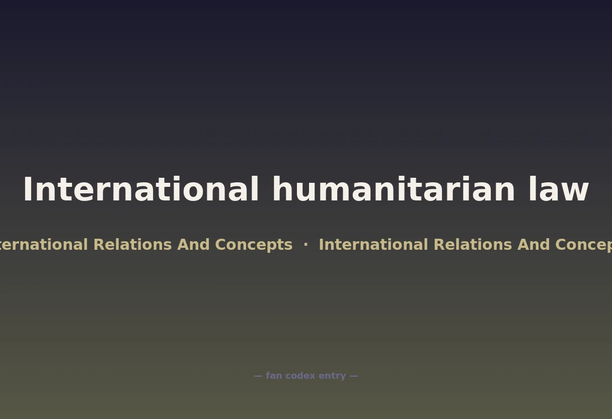 International humanitarian law