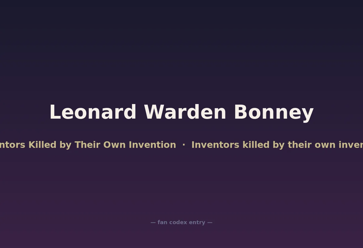 Leonard Warden Bonney