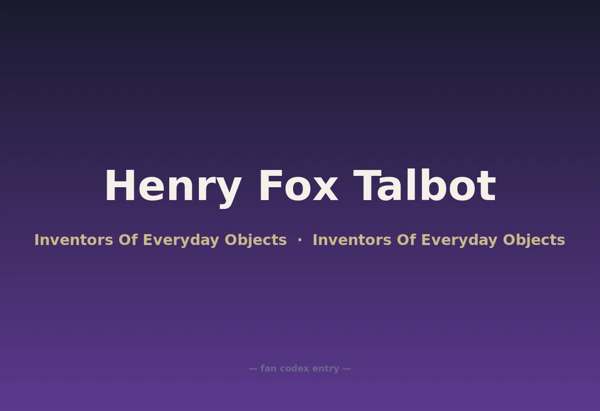Henry Fox Talbot