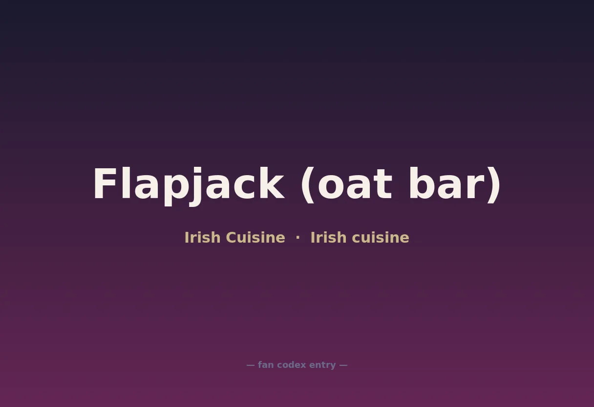 Flapjack (oat bar)
