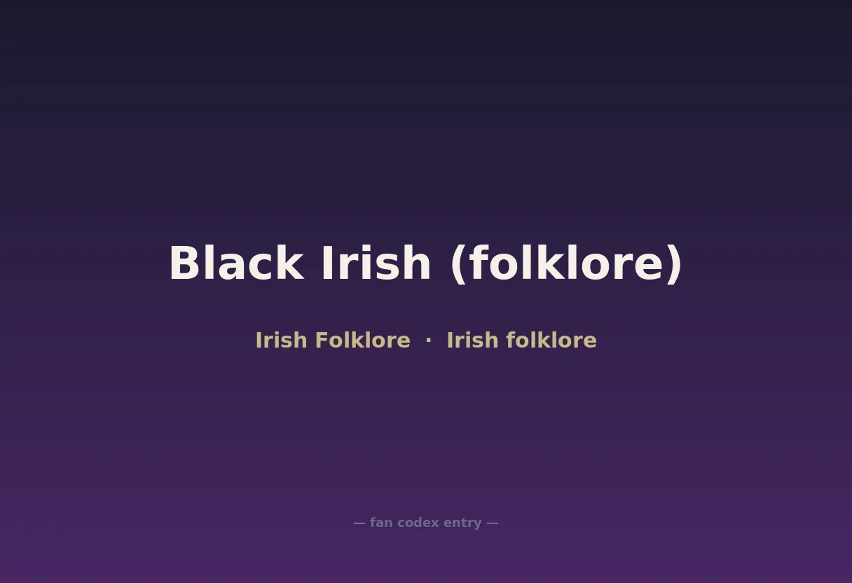 Black Irish (folklore)