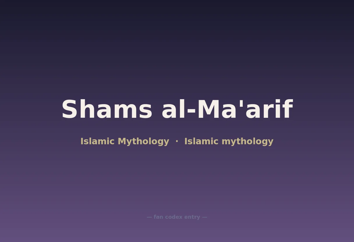 Shams al-Ma'arif
