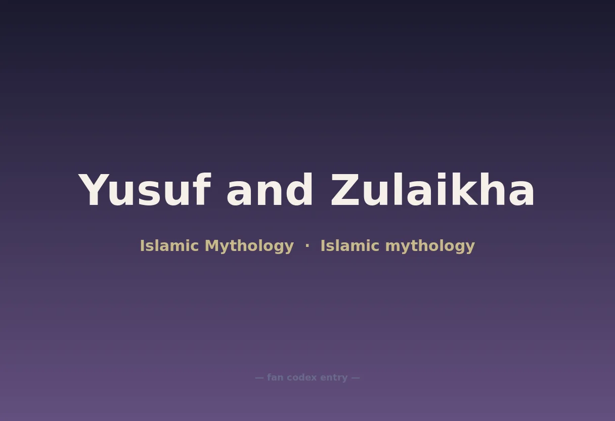 Yusuf and Zulaikha