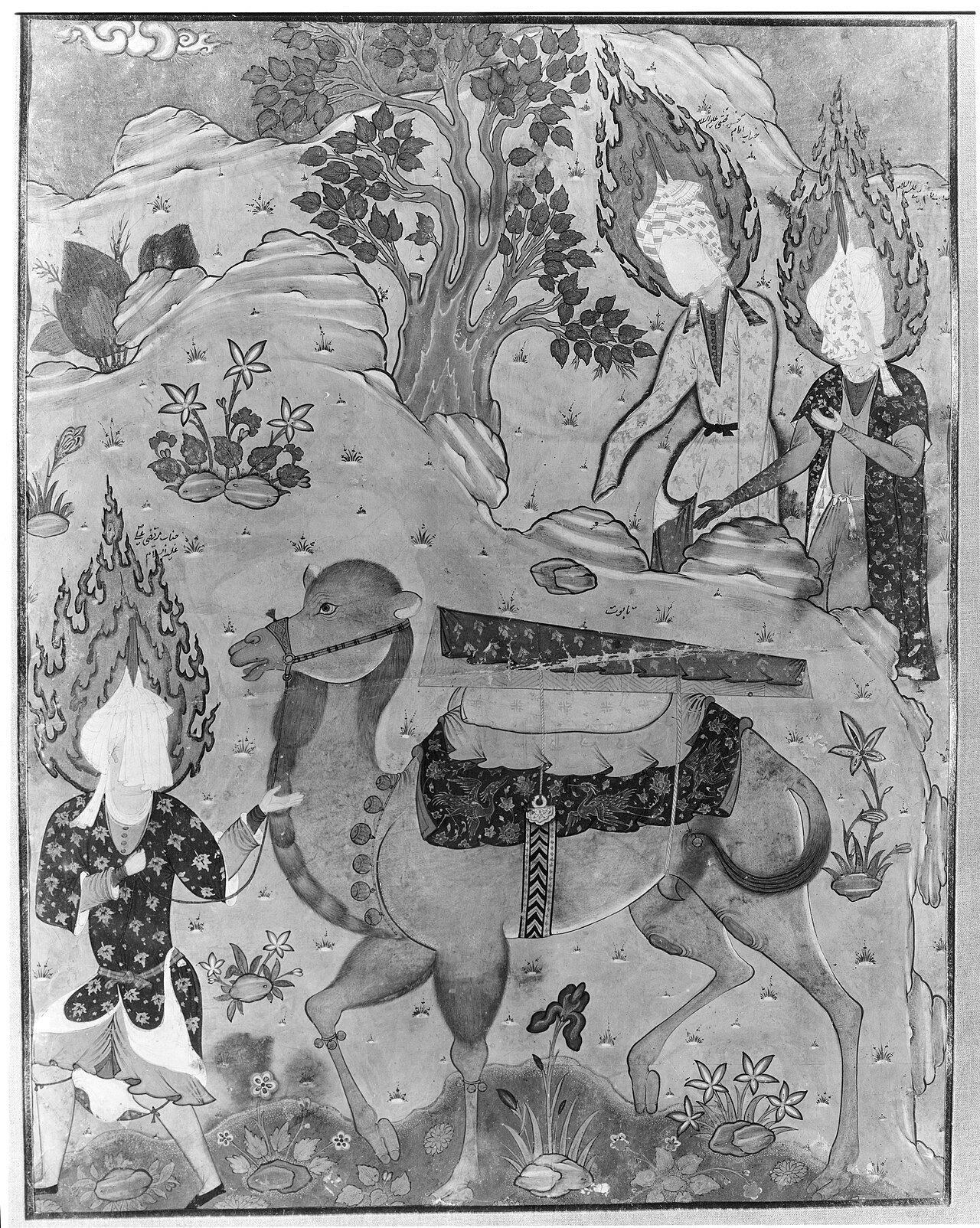 "Coffin of Imam 'Ali", Folio from a Falnama (The Book of Omens) of Ja'far al-Sadiq MET