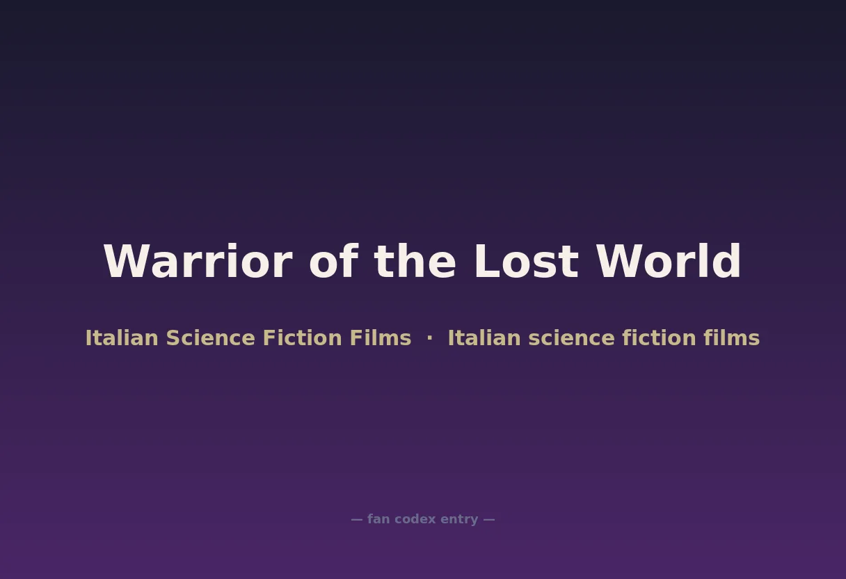 Warrior of the Lost World