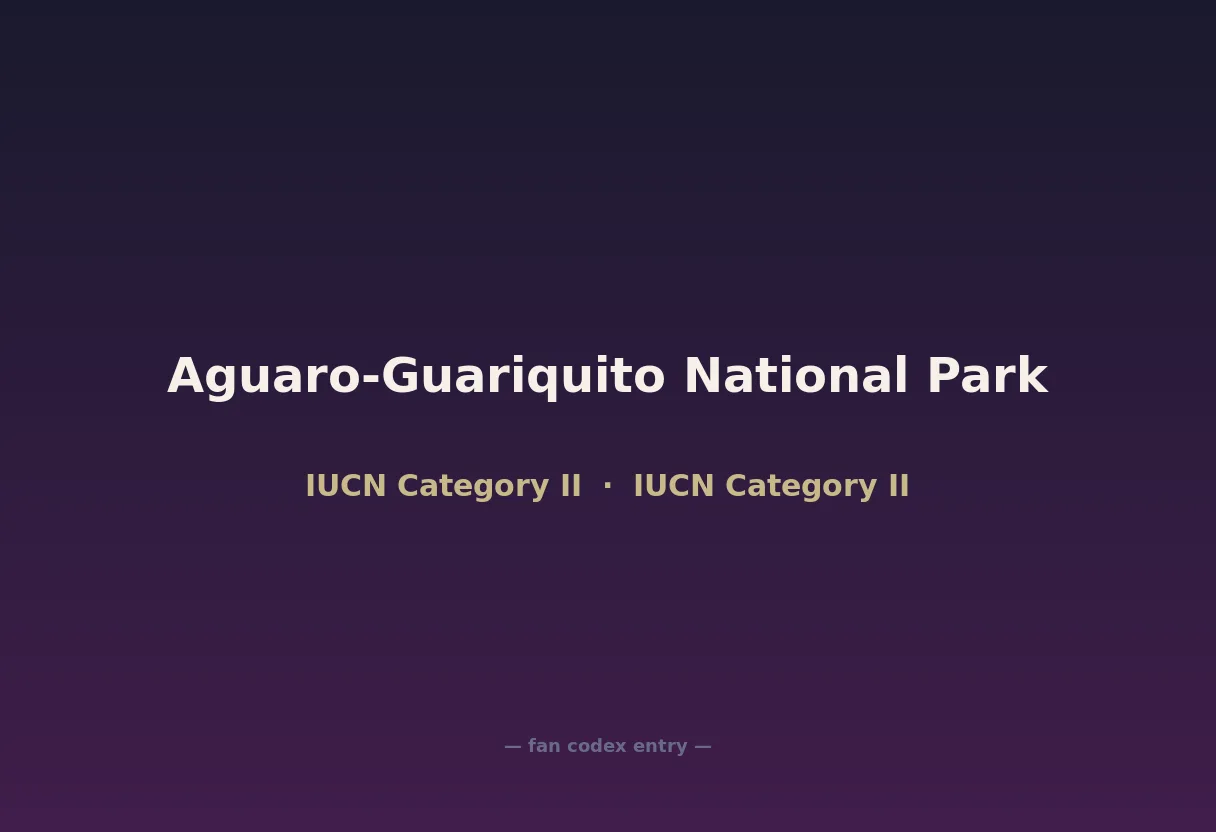 Aguaro-Guariquito National Park