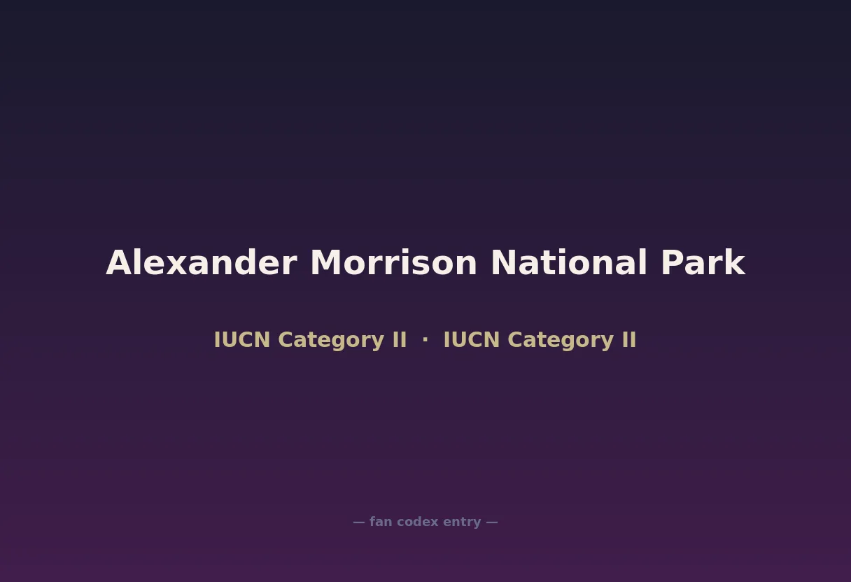 Alexander Morrison National Park