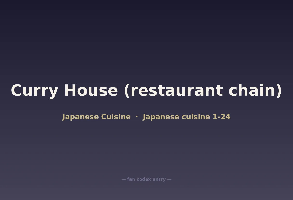 Curry House (restaurant chain)