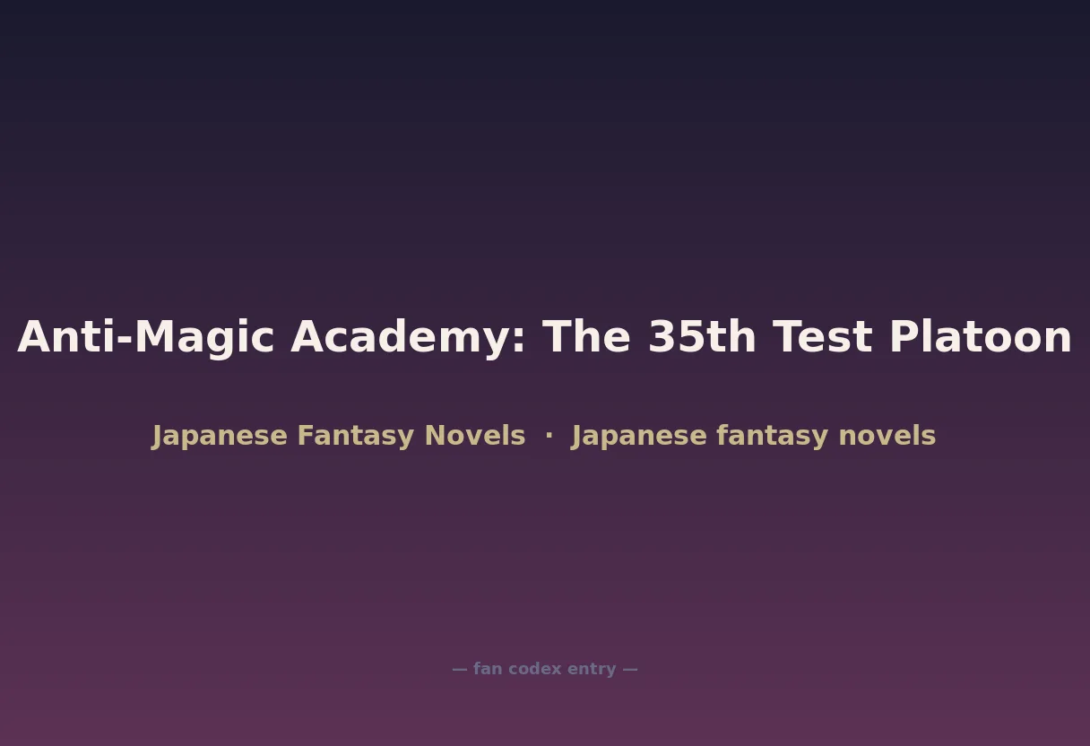 Anti-Magic Academy: The 35th Test Platoon