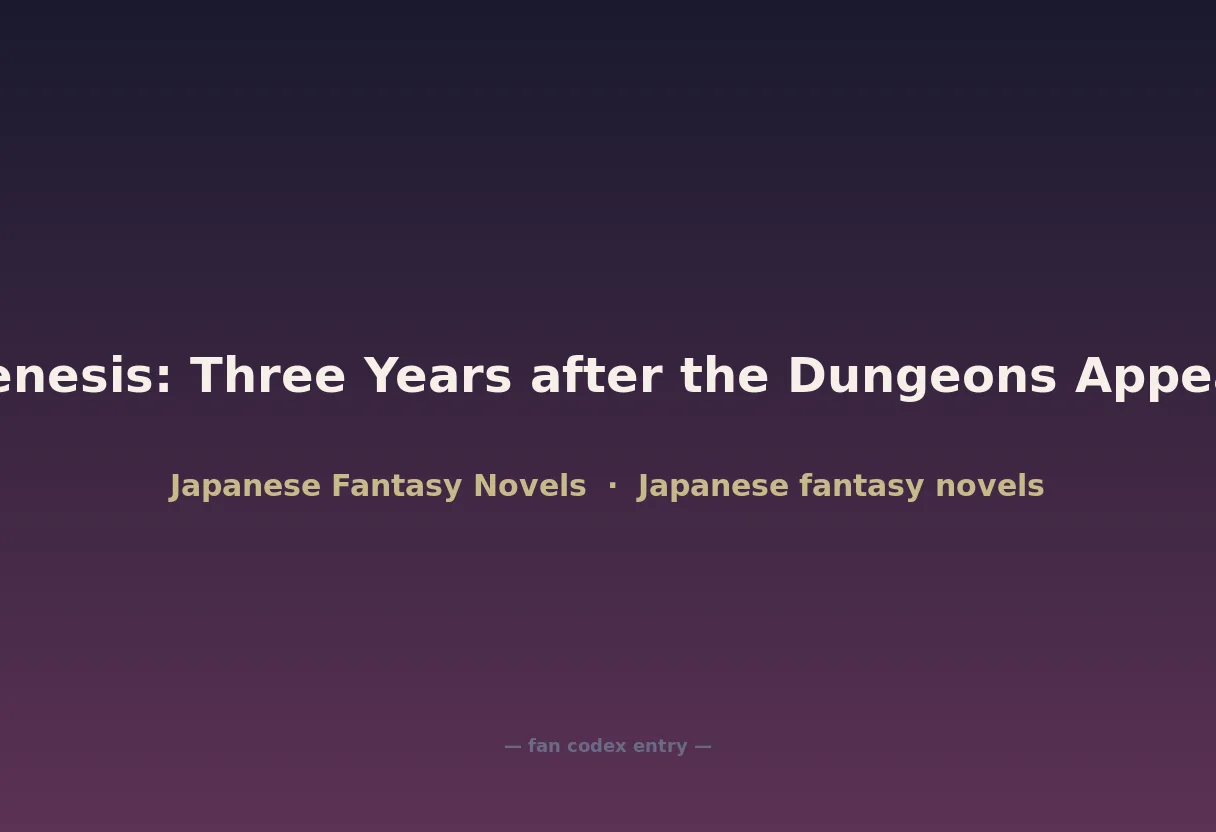 D-Genesis: Three Years after the Dungeons Appeared