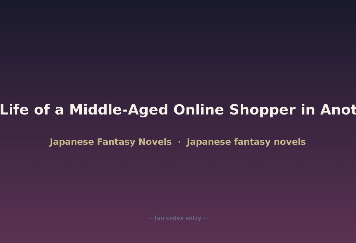 The Daily Life of a Middle-Aged Online Shopper in Another World