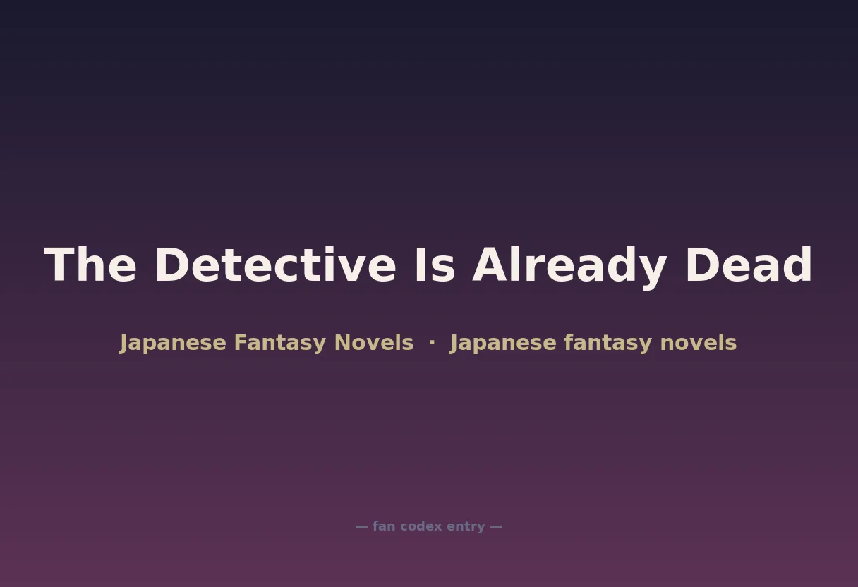 The Detective Is Already Dead