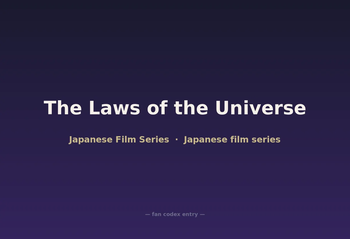 The Laws of the Universe