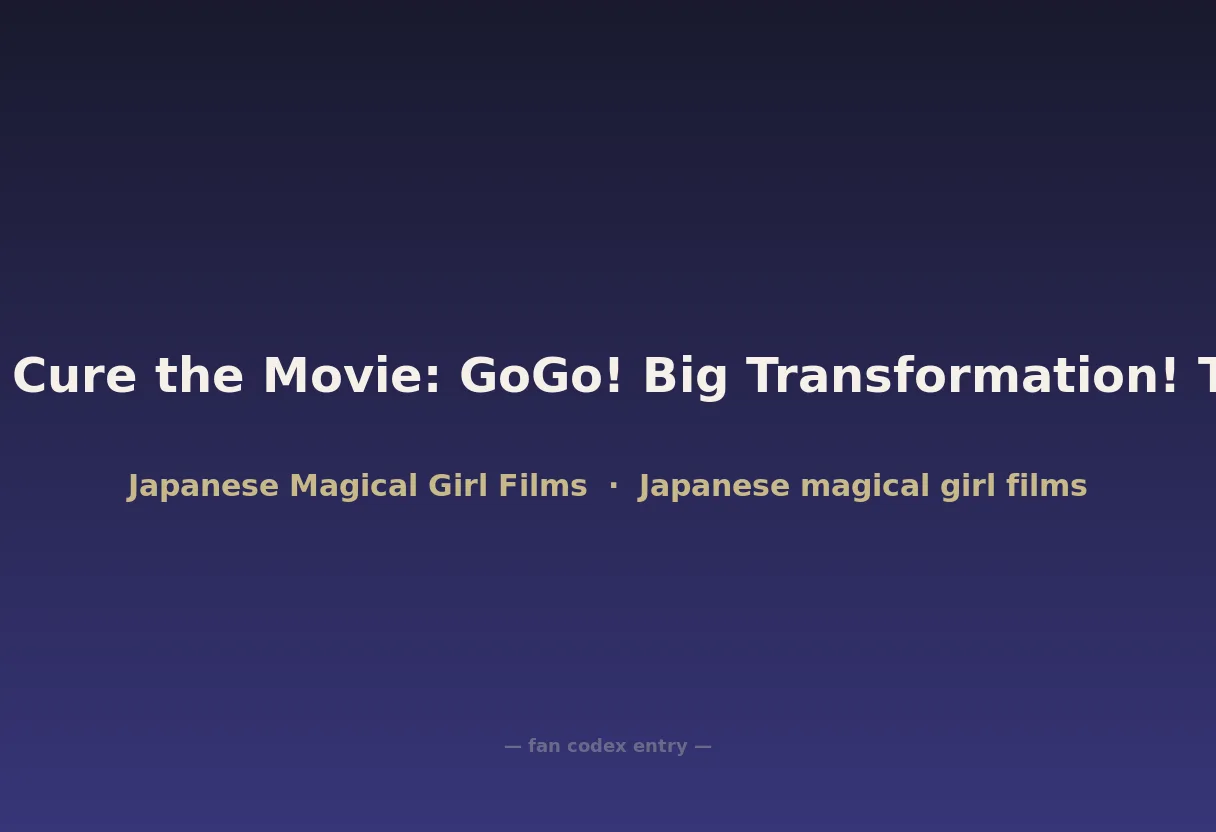 Healin' Good Pretty Cure the Movie: GoGo! Big Transformation! The Town of Dreams