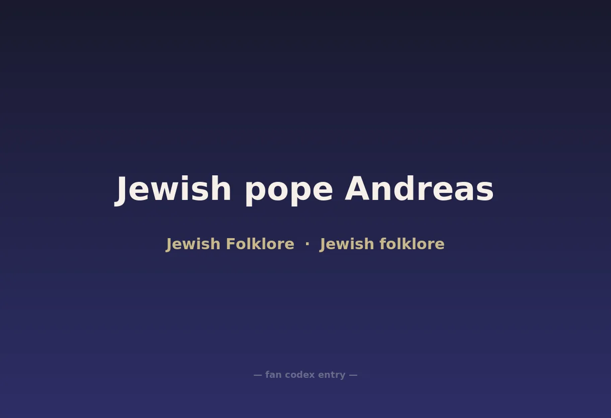 Jewish pope Andreas