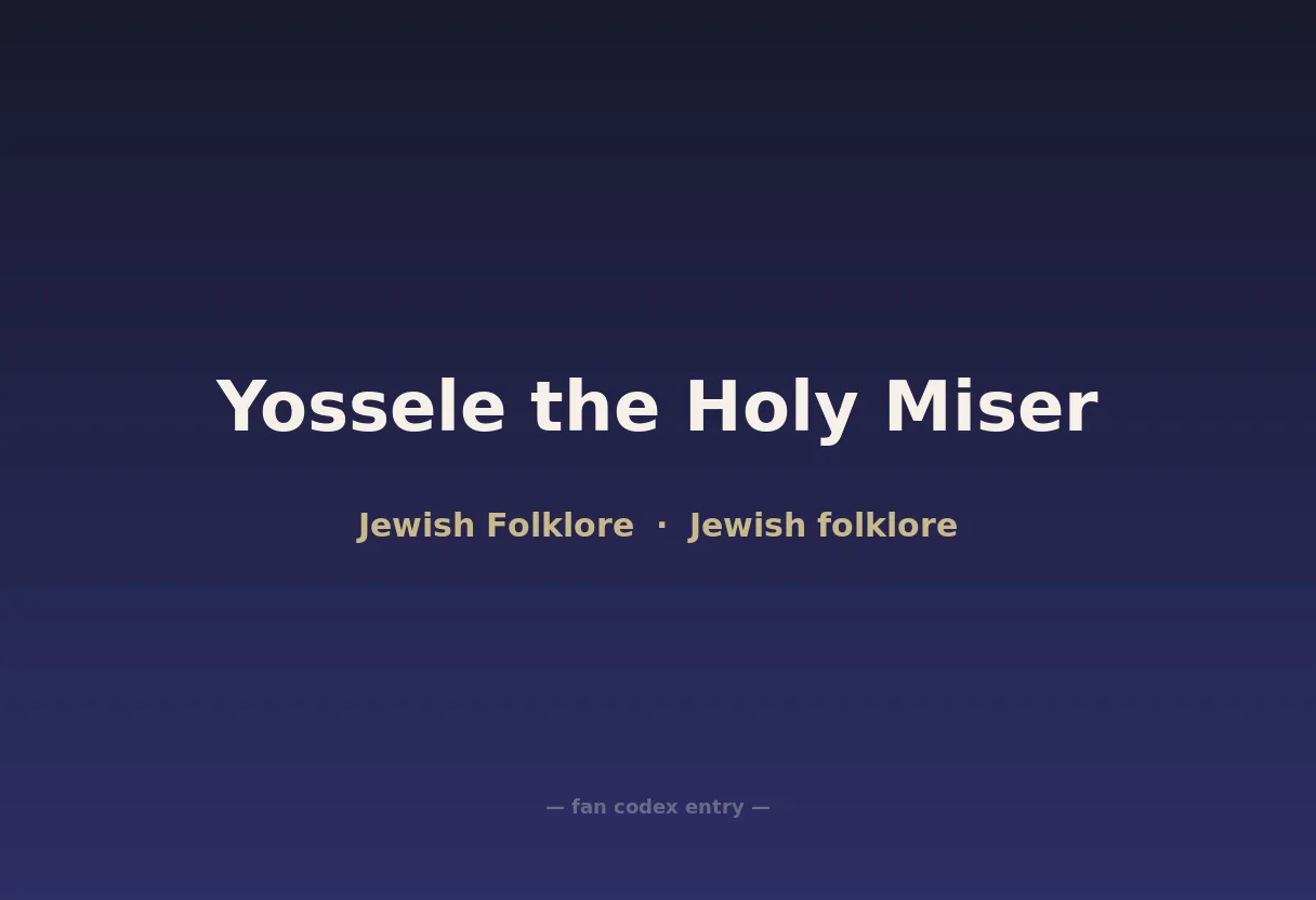Yossele the Holy Miser