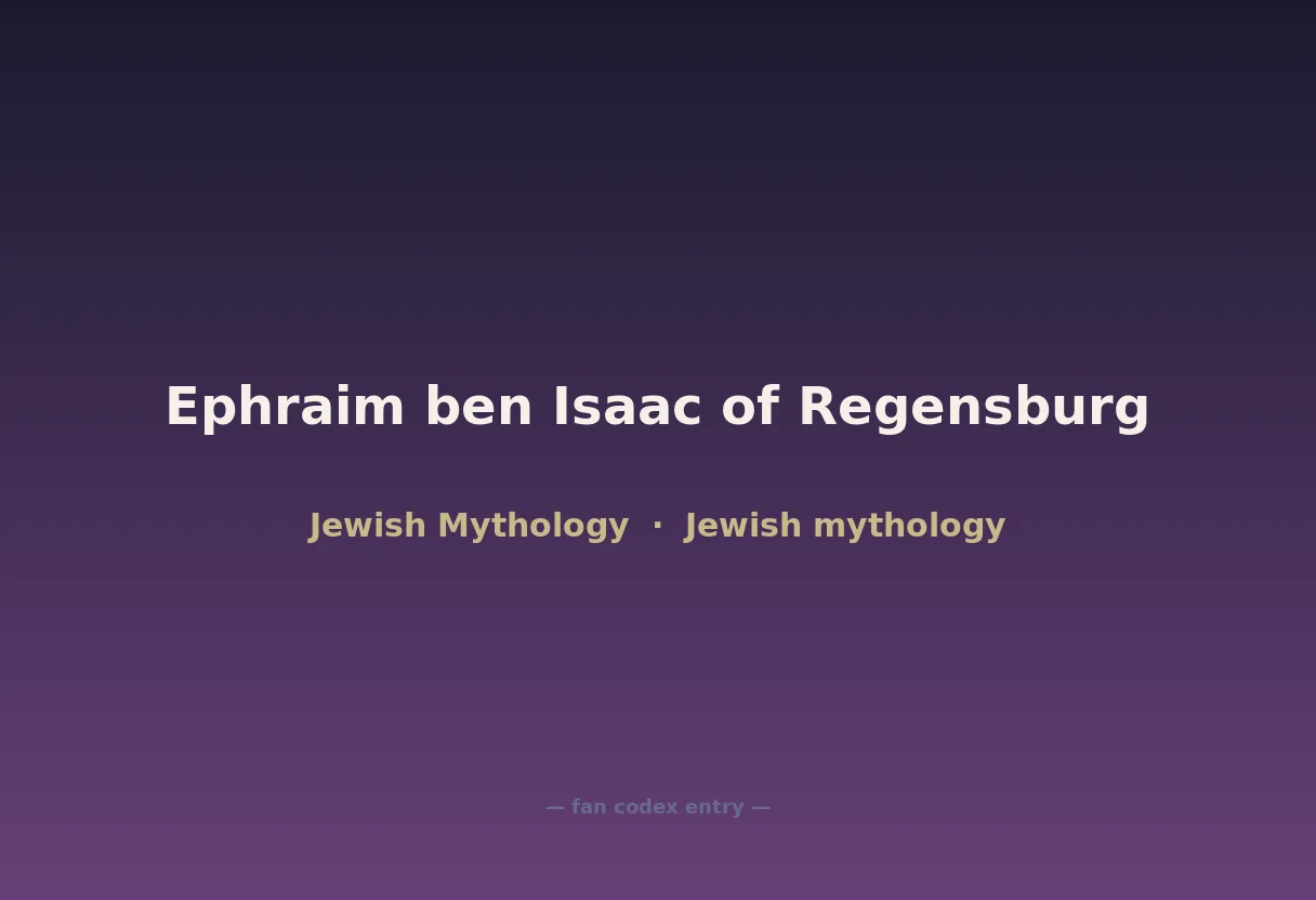 Ephraim ben Isaac of Regensburg