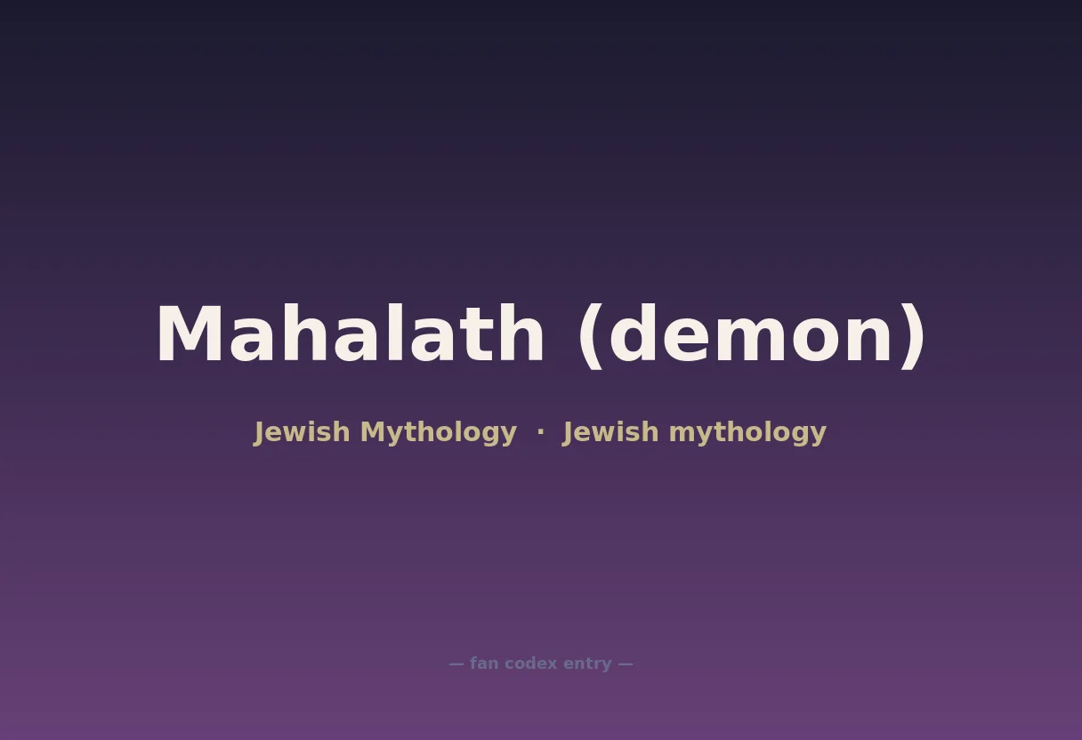 Mahalath (demon)