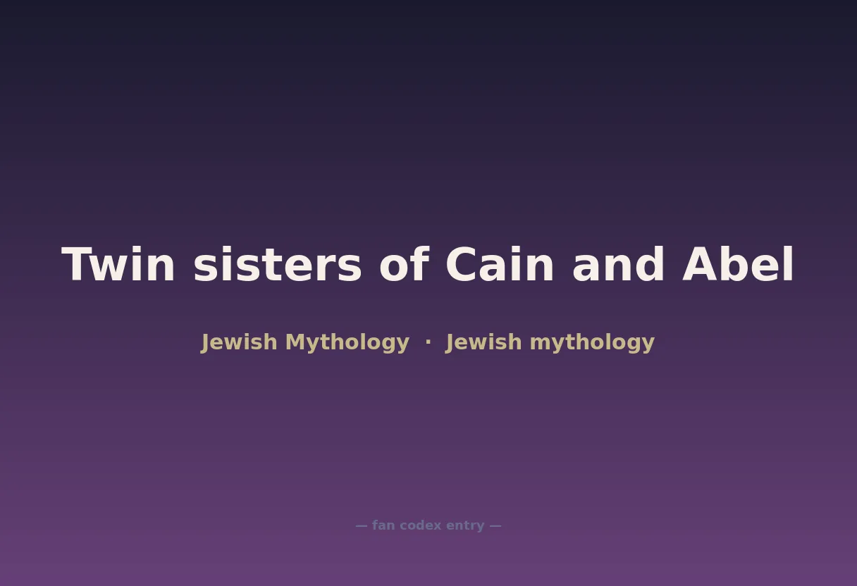 Twin sisters of Cain and Abel