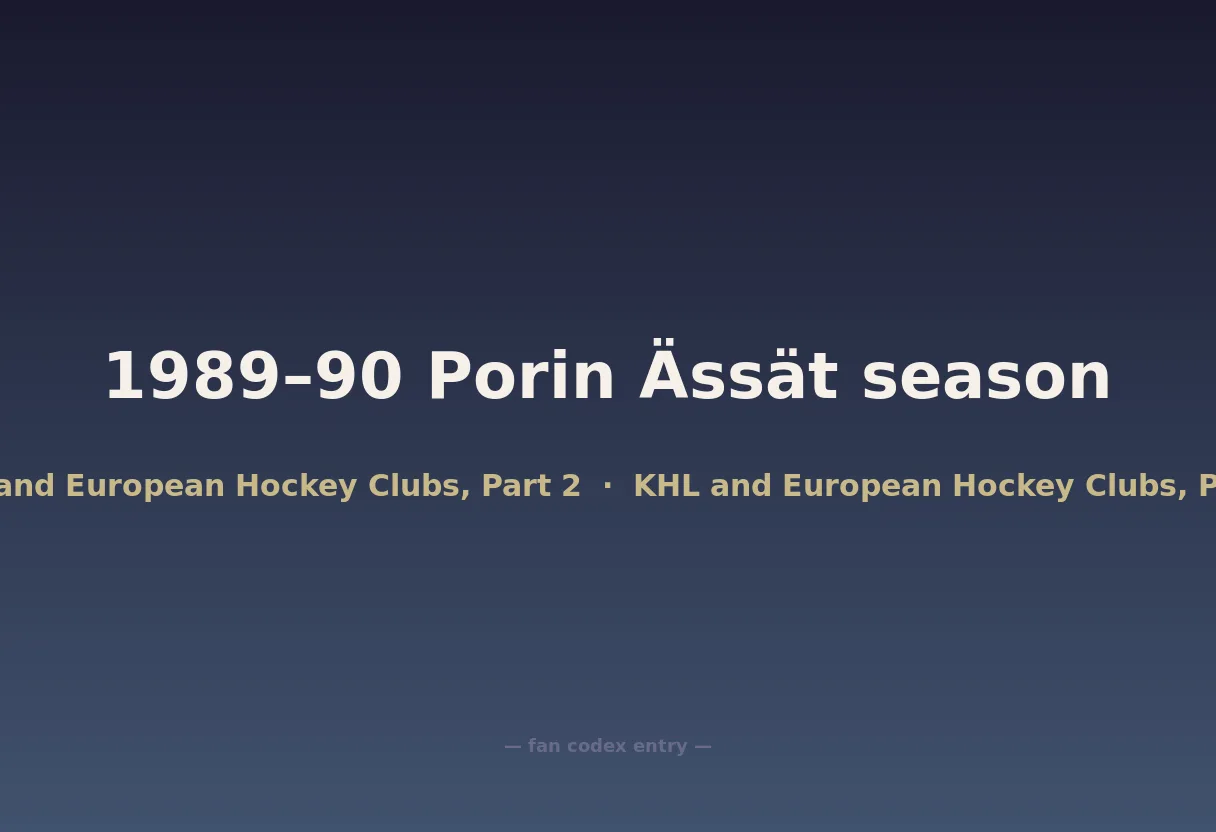 1989–90 Porin Ässät season
