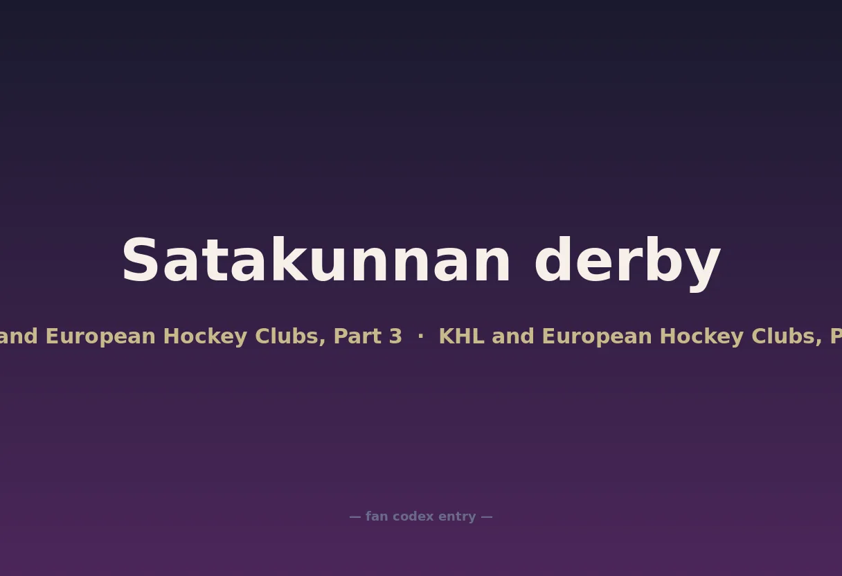 Satakunnan derby