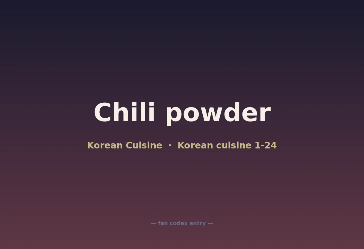 Chili powder