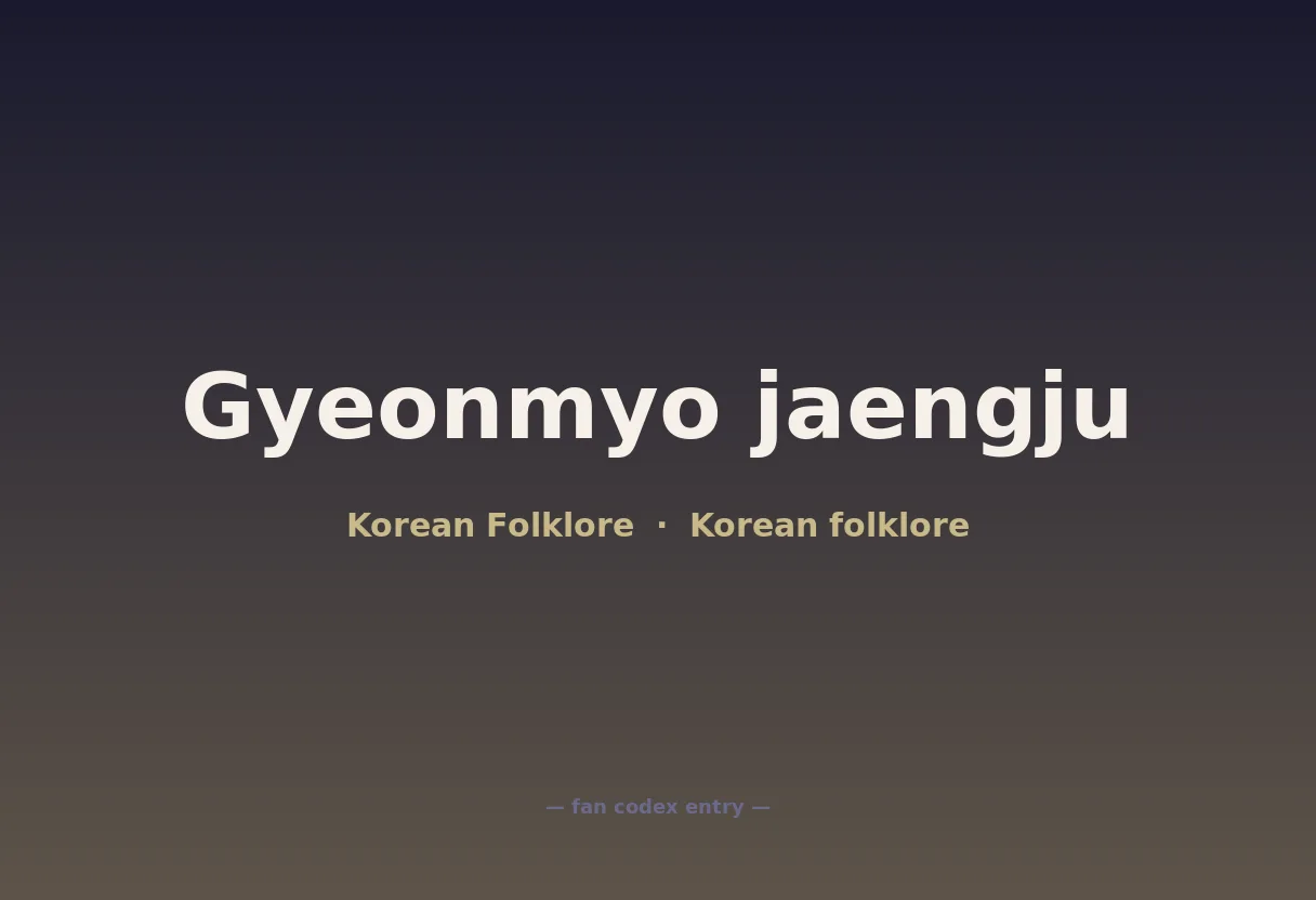 Gyeonmyo jaengju
