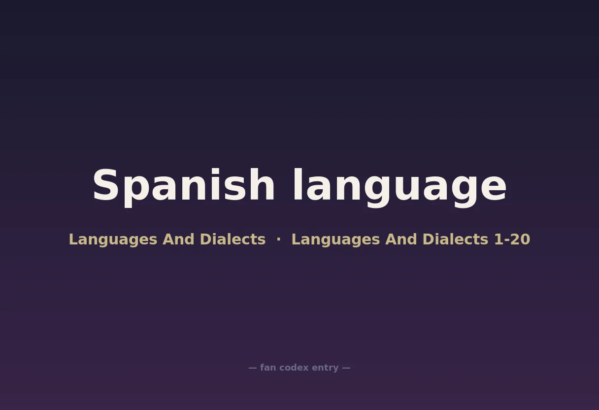 Spanish language
