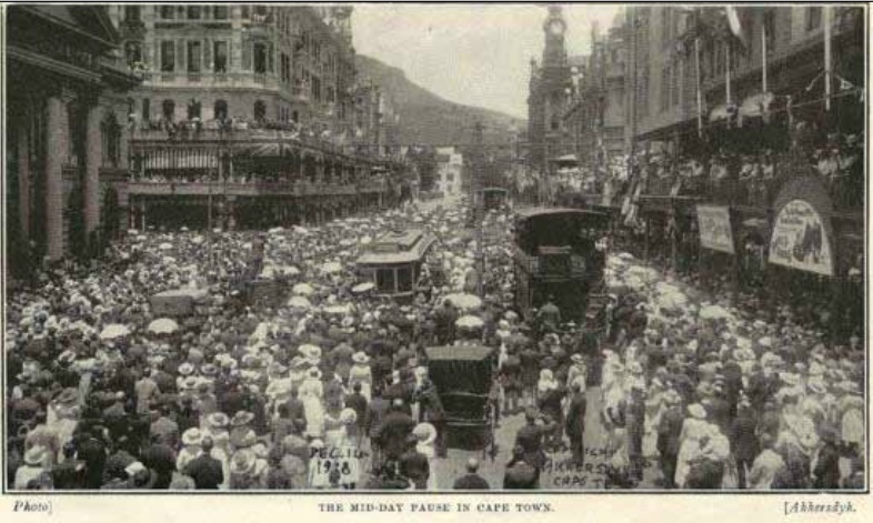 Cape Town - Moment of silence - 1918