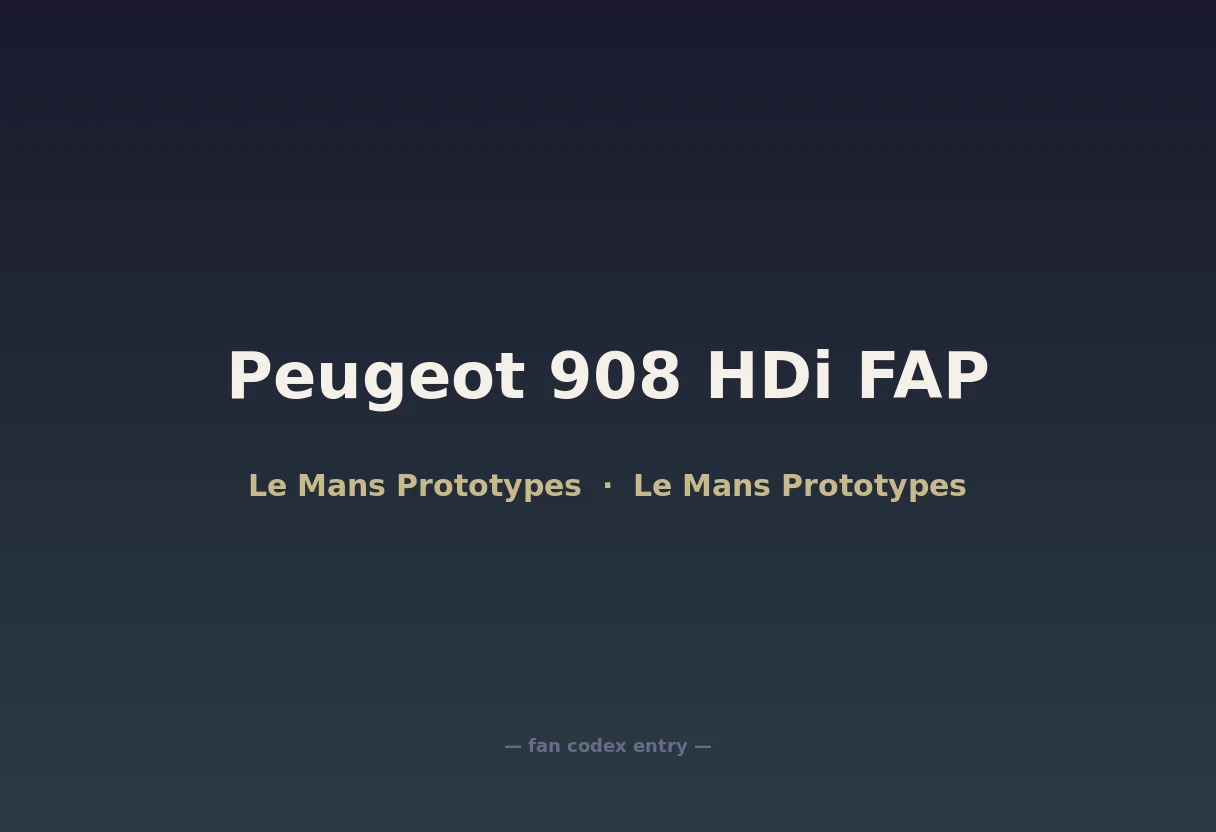 Peugeot 908 HDi FAP