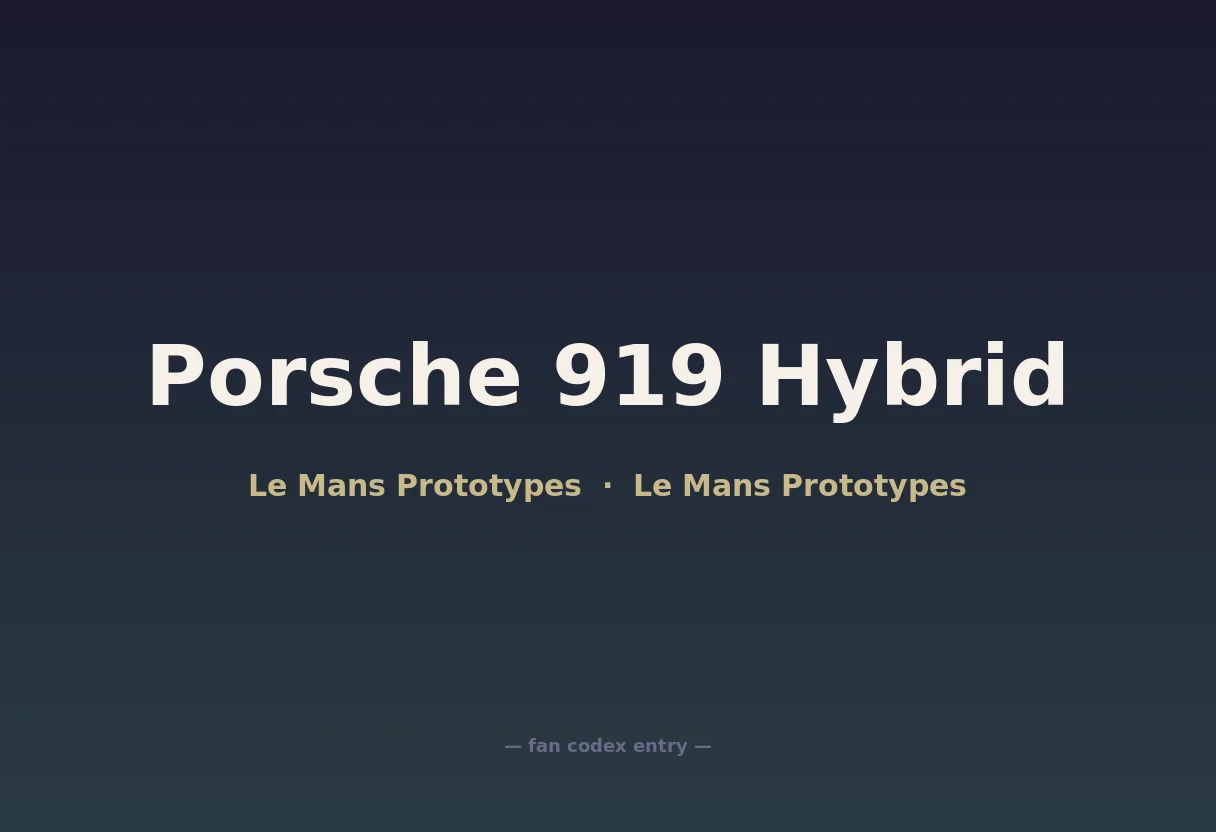 Porsche 919 Hybrid