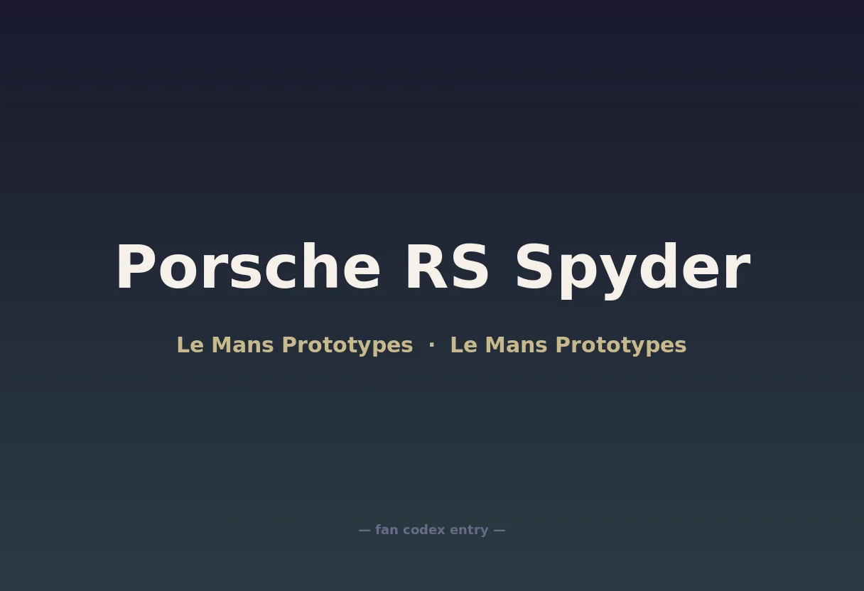 Porsche RS Spyder