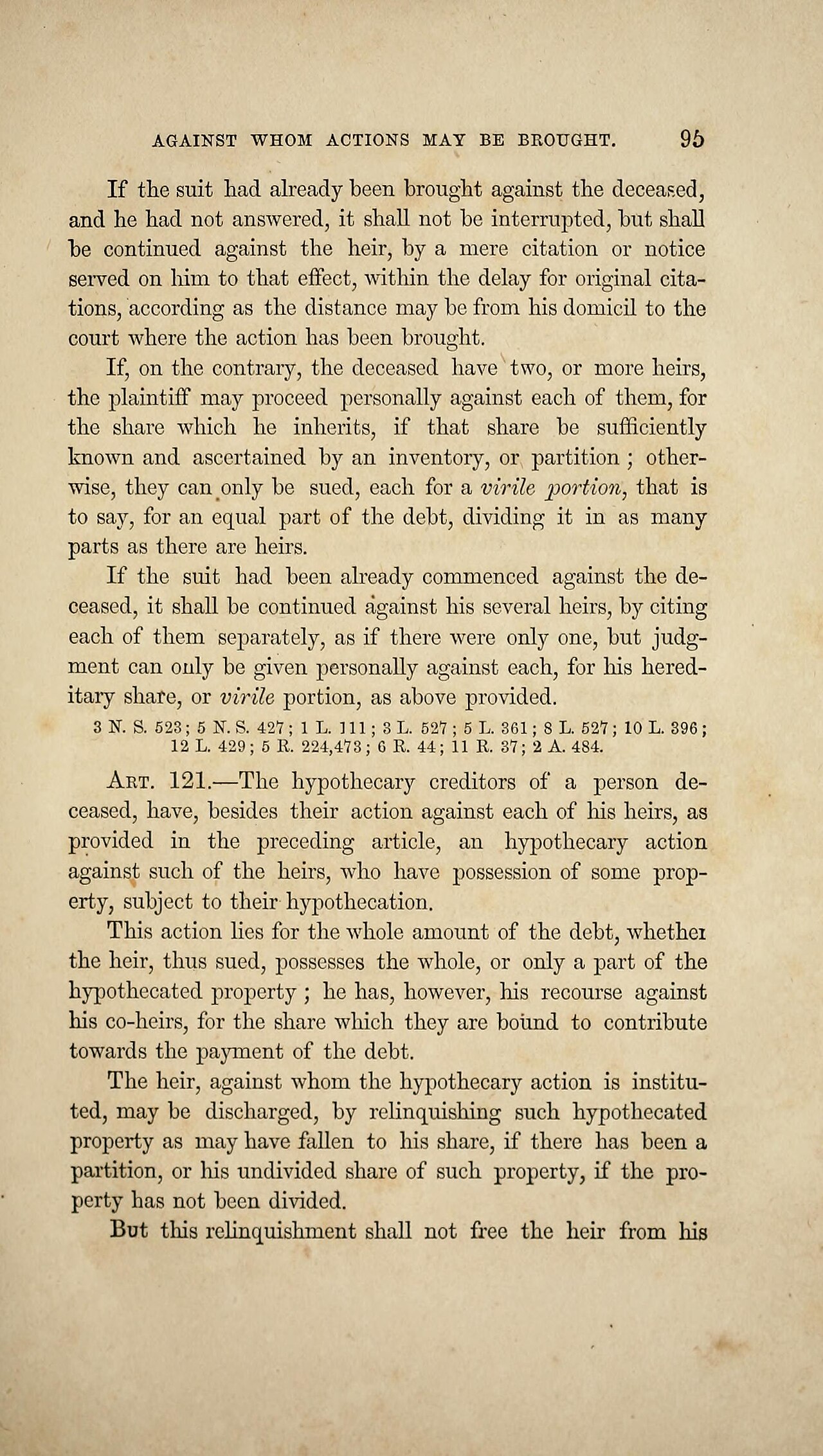 Code of practice in civil cases for the state of Louisiana - with the statutory amendments from 1825 to 1853, inclusive; and references to the decisions of the Supreme court of Loui - DPLA - 9f33cf64714a72551e423f00e9b991d7 (page 100)