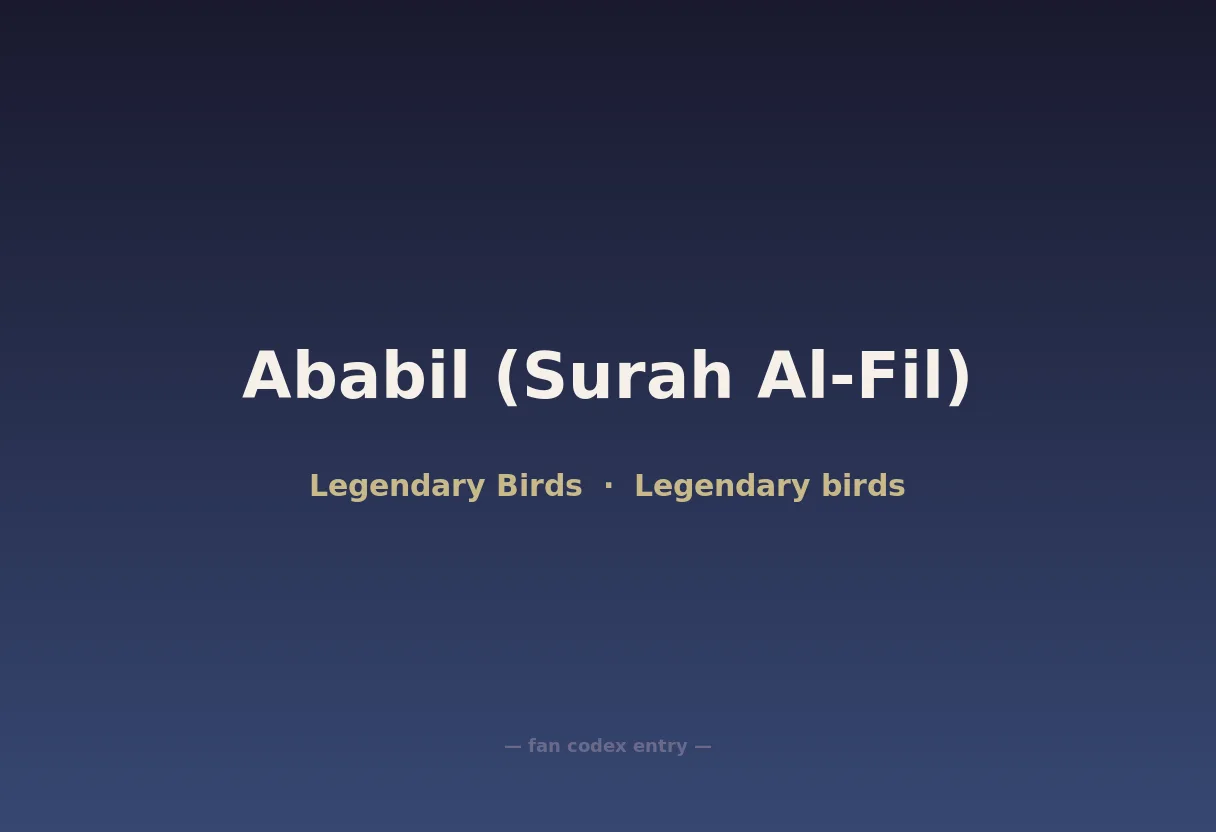 Ababil (Surah Al-Fil)