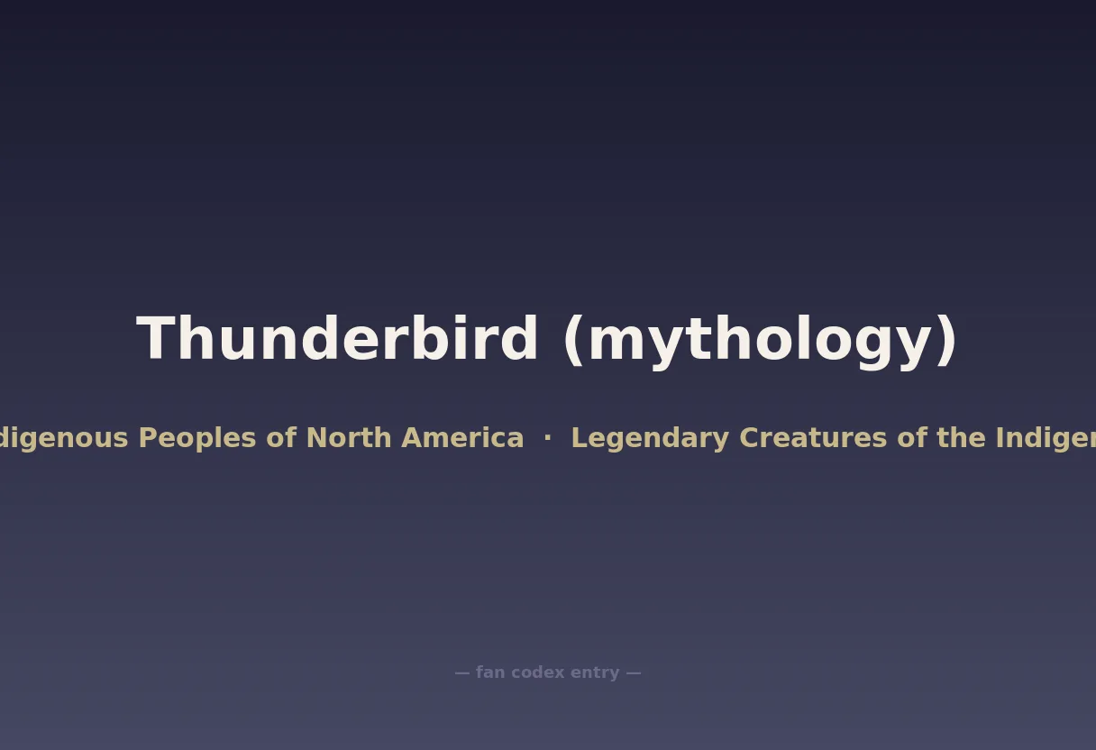 Thunderbird (mythology)