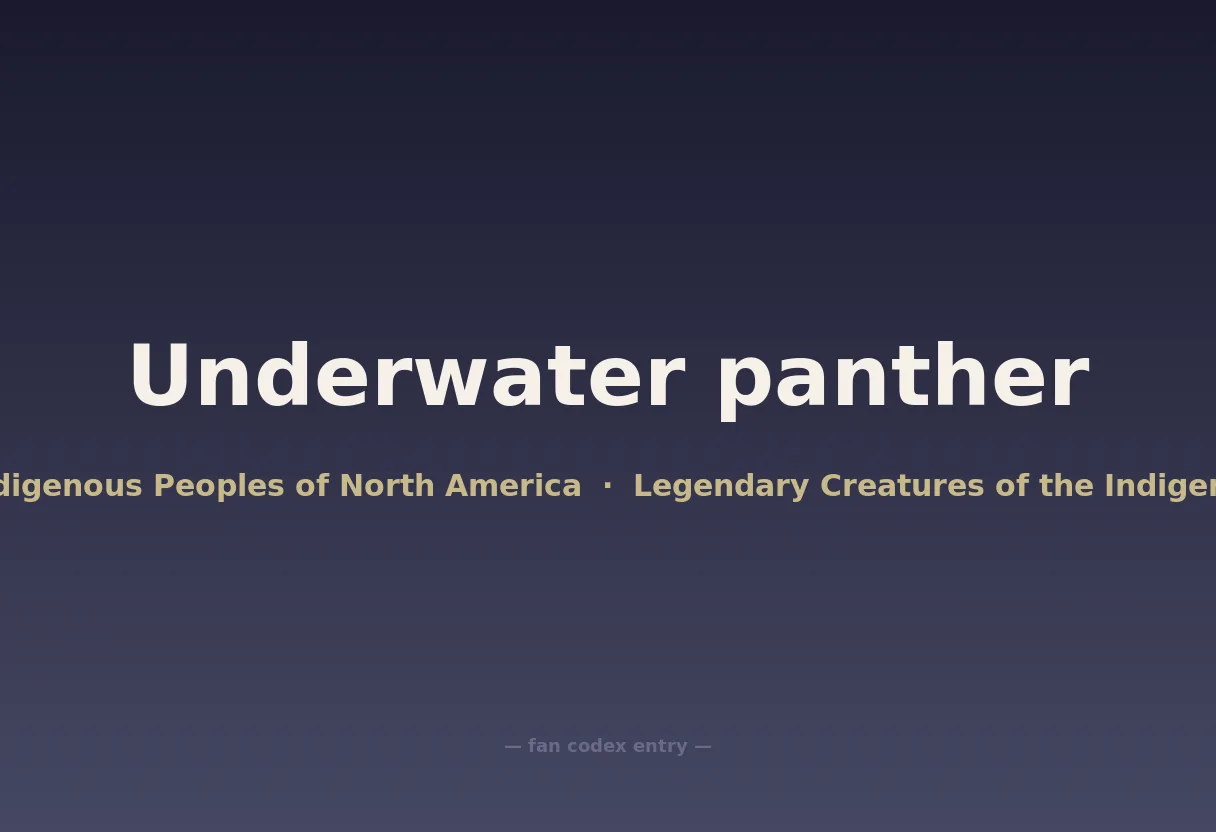 Underwater panther