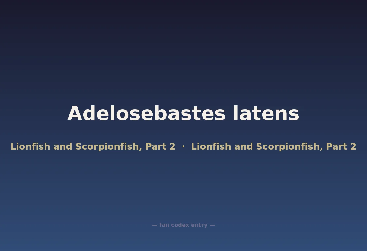 Adelosebastes latens