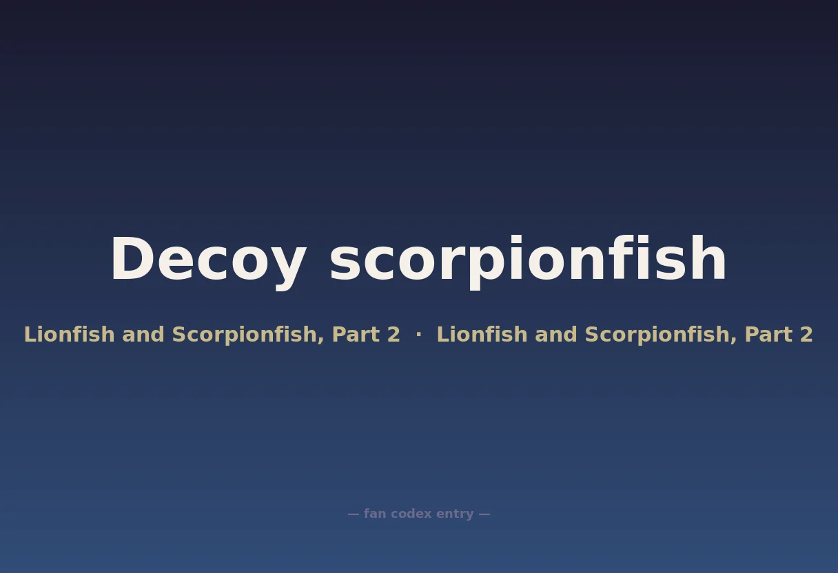 Decoy scorpionfish