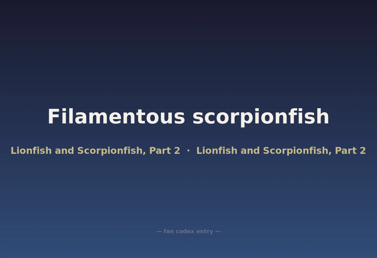 Filamentous scorpionfish