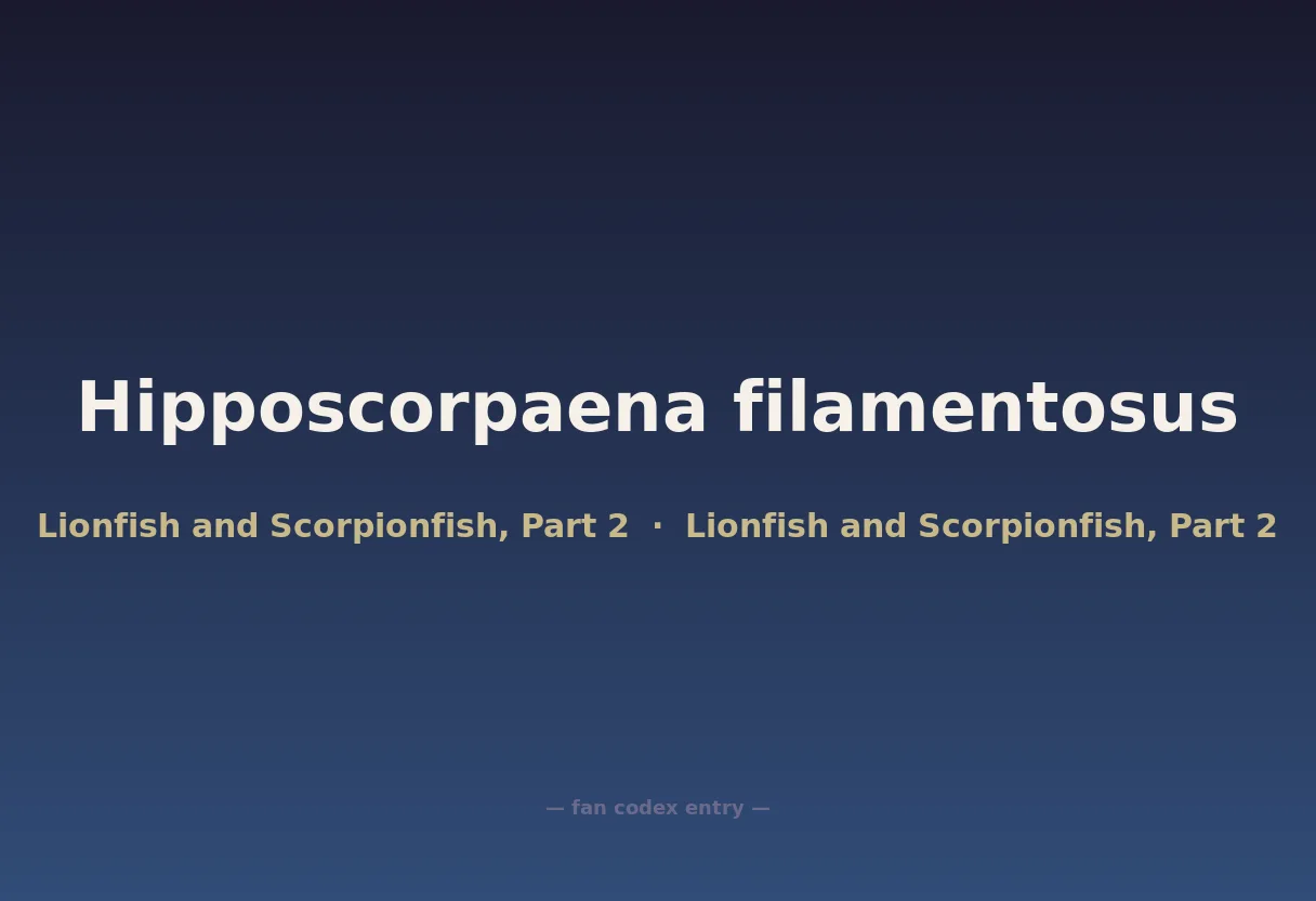 Hipposcorpaena filamentosus