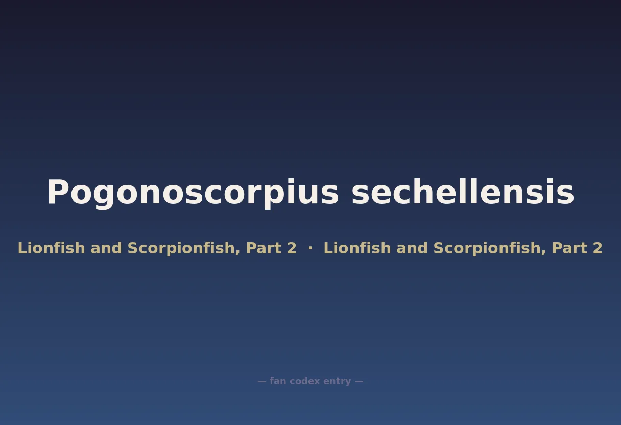 Pogonoscorpius sechellensis