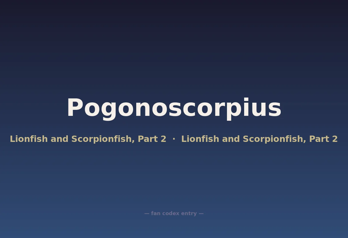 Pogonoscorpius