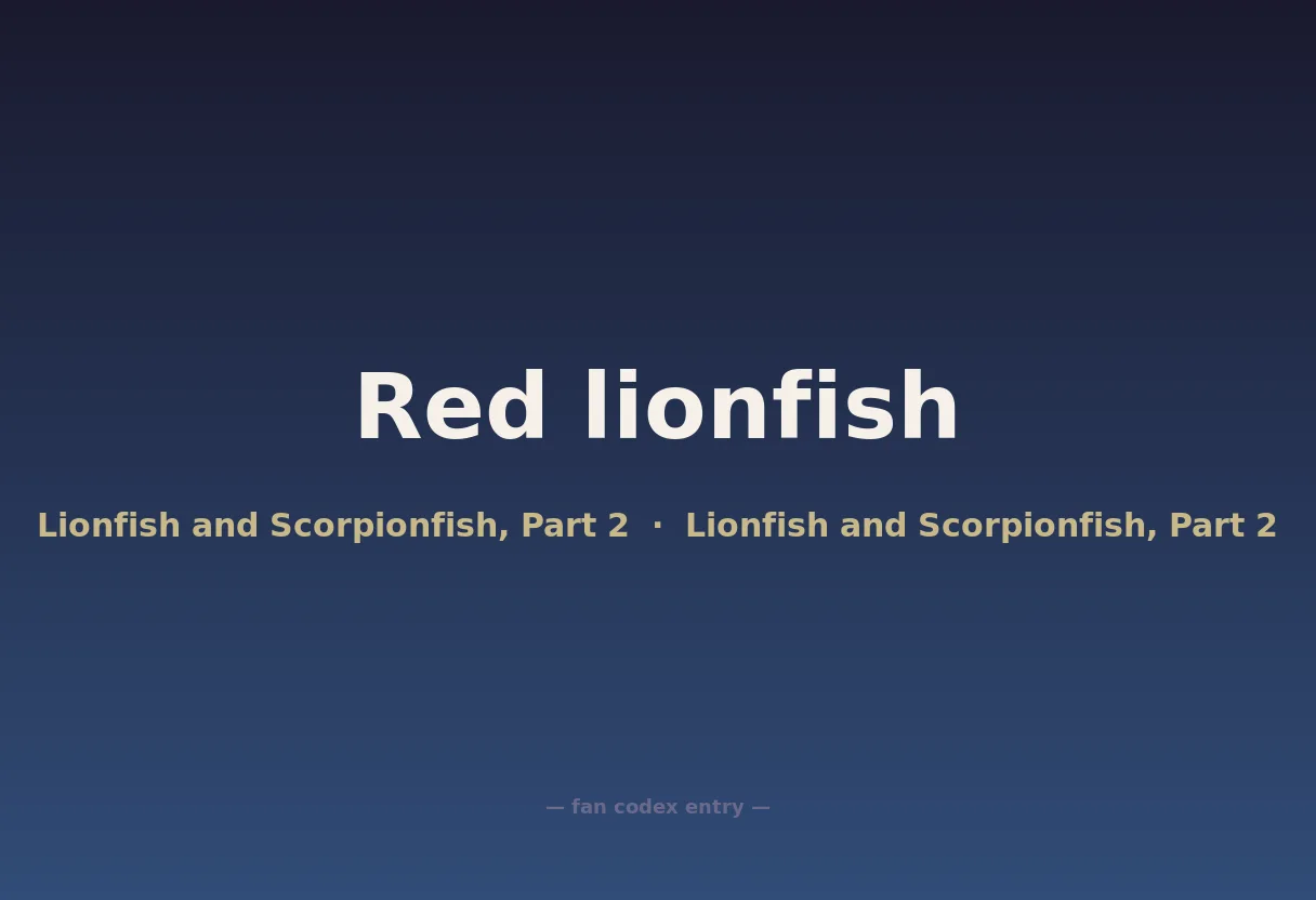 Red lionfish