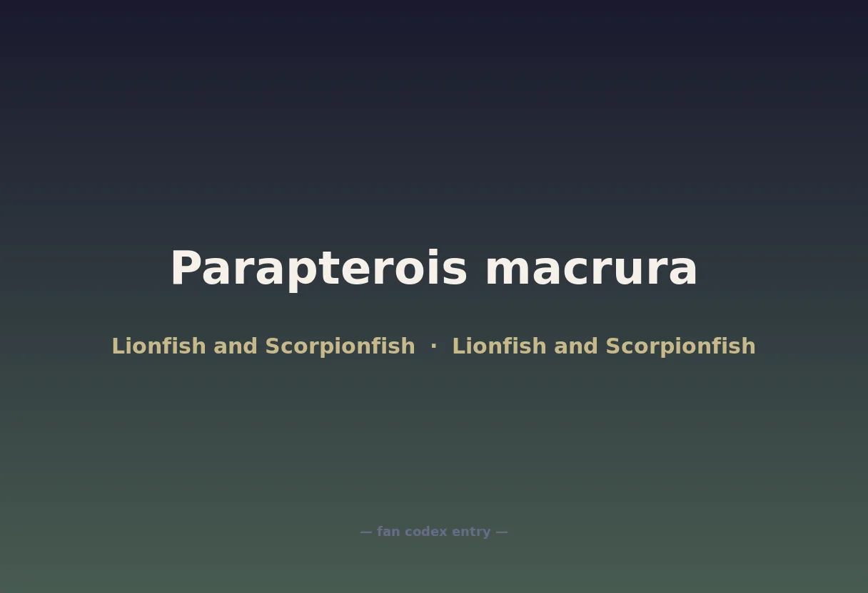 Parapterois macrura
