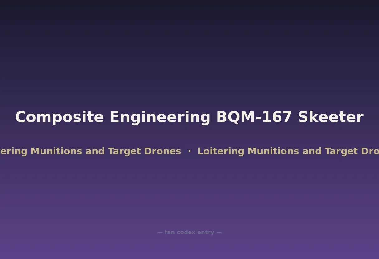 Composite Engineering BQM-167 Skeeter