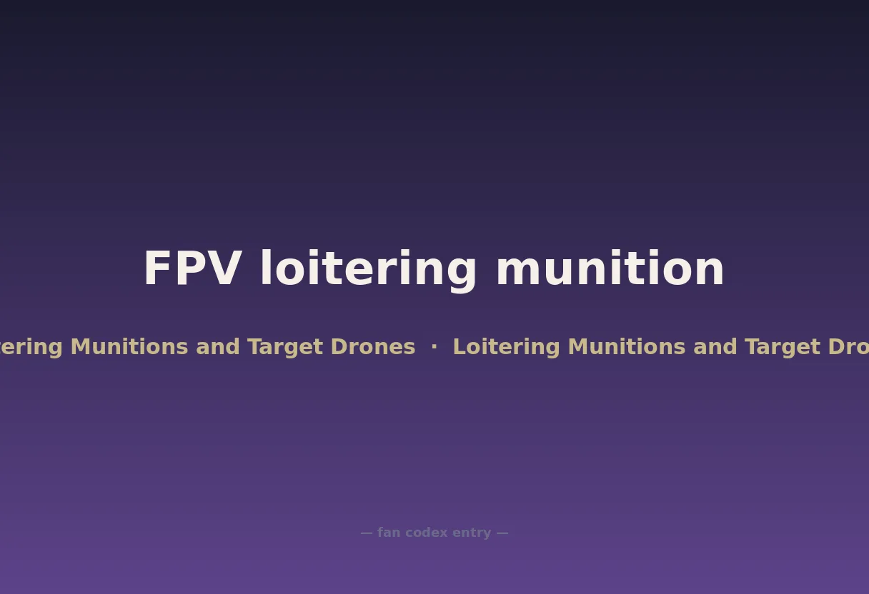 FPV loitering munition