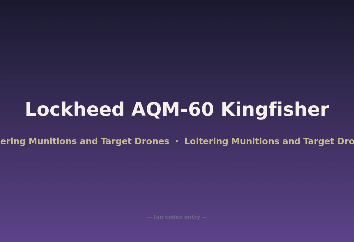 Lockheed AQM-60 Kingfisher