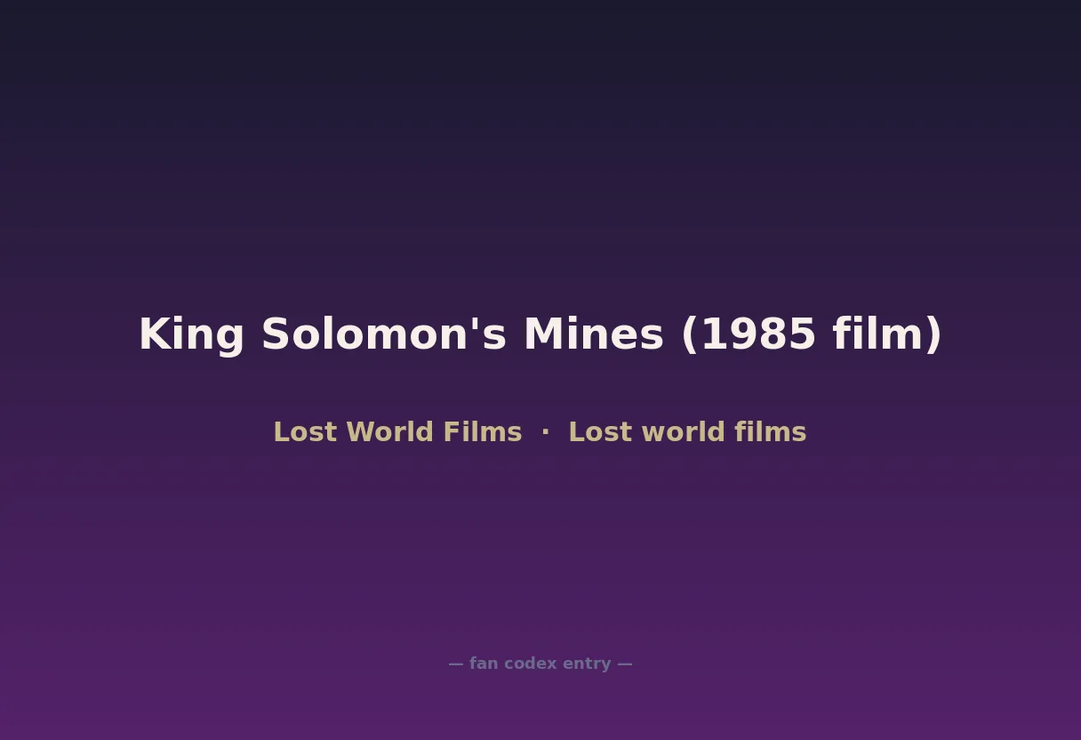 King Solomon's Mines (1985 film)