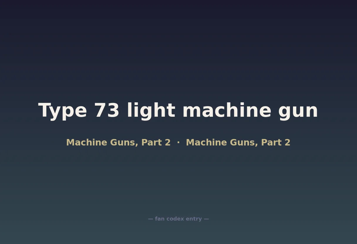 Type 73 light machine gun