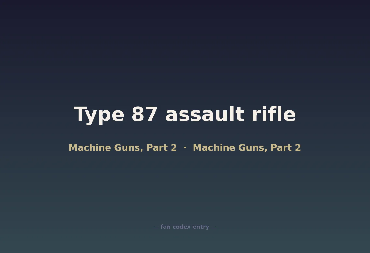 Type 87 assault rifle
